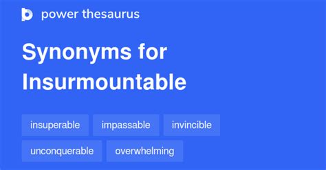 thesaurus insurmountable